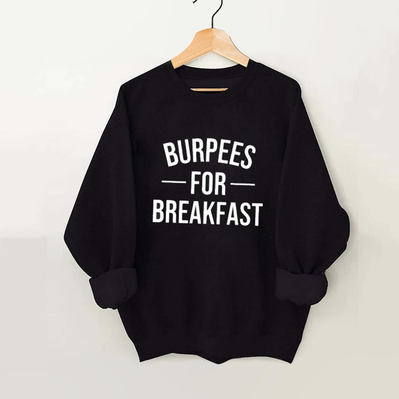Burpees for Breakfast Vintage Gym Sweatshirt