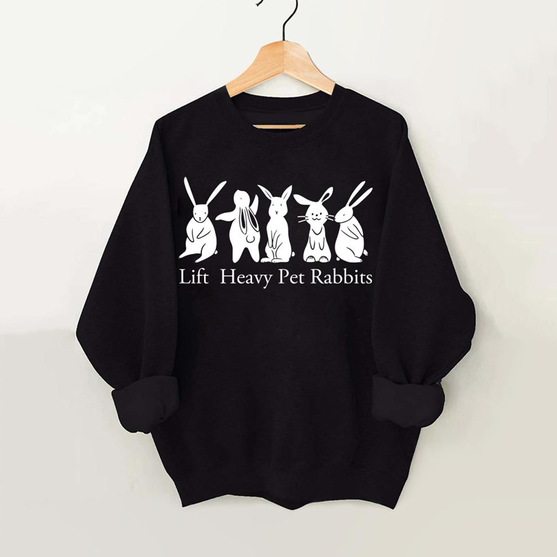 Lift Heavy Pet Rabbit Gym Sweatshirt