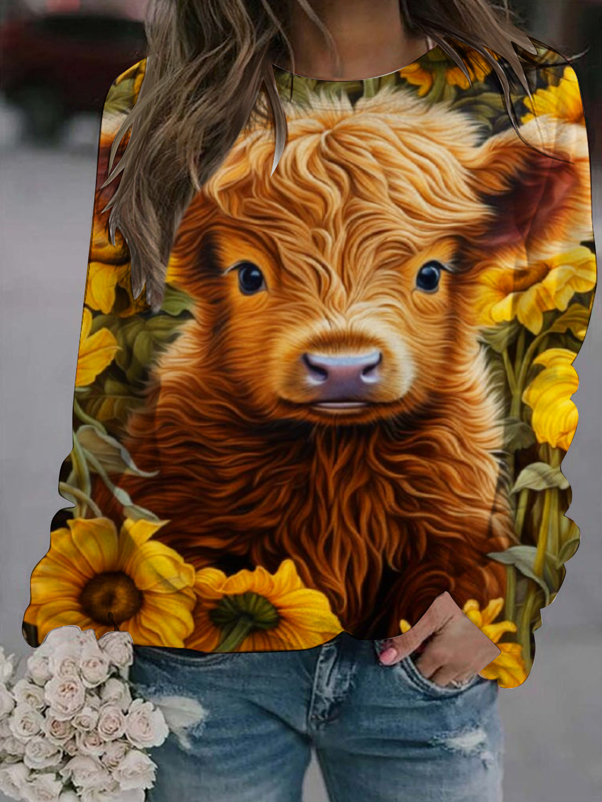 Cow Long Sleeve Sweatshirt