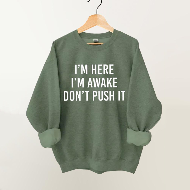 Don't Push It Vintage Gym Sweatshirt