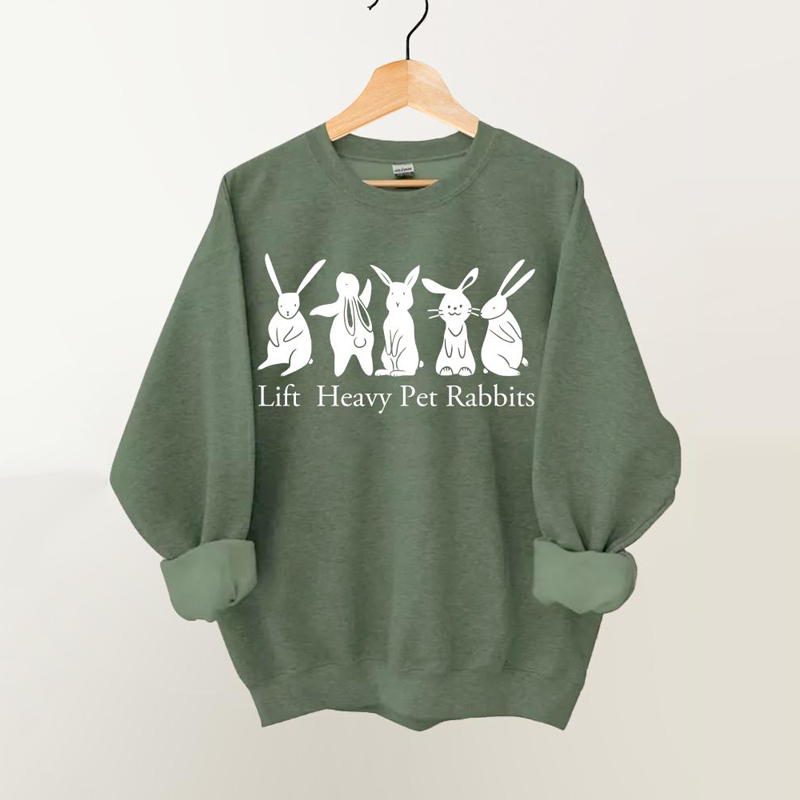 Lift Heavy Pet Rabbit Gym Sweatshirt