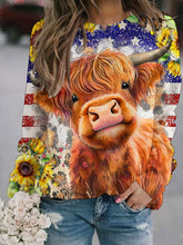 Highland Cow Sunflower Sweatshirt