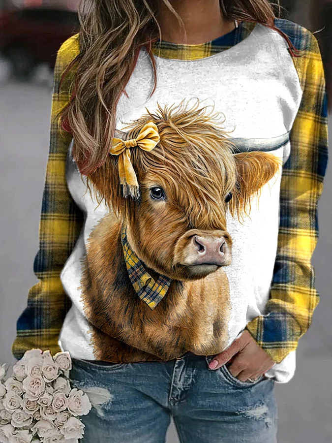 Highland Cow Fall Western Sweatshirt