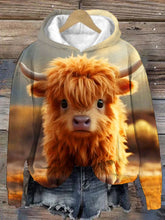 Cute Highland Cow Baby Crew Neck Hoodie