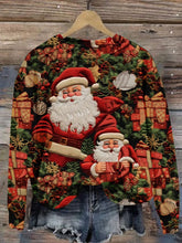 Women's Christmas Print Casual Long Sleeve Sweatshirt