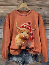 Women's Funny Cows Print Casual Sweatshirt