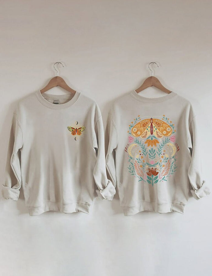 Celestial Moth Butterfly Sweatshirt