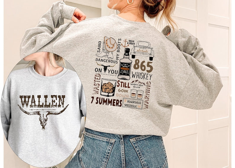 Retro Wallen Western Sweatshirt