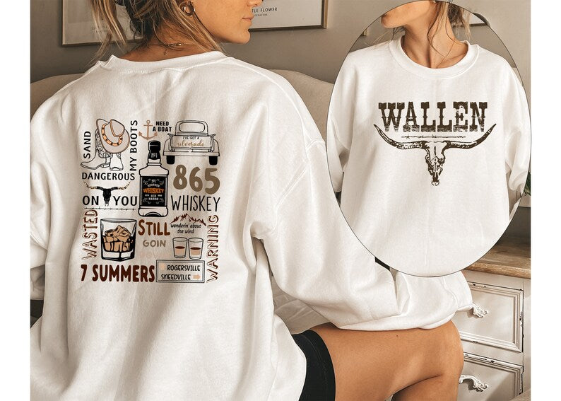 Retro Wallen Western Sweatshirt
