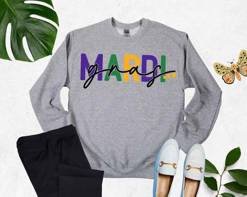 Women Men Mardi Gras Sweat