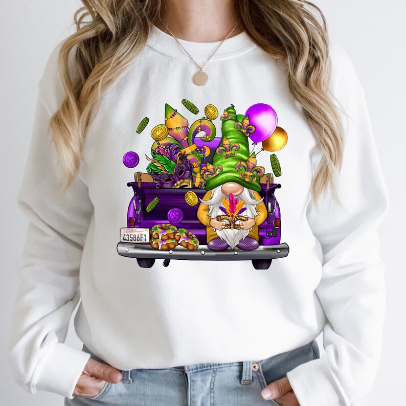 Mardi Gras Gnome Sweatshirt