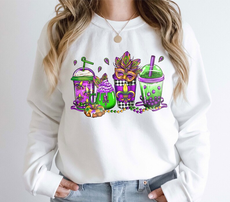 Mardi Gras Drink Sweatshirt