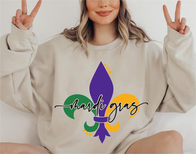 Fleur De Lis Mardi Gras Sweatshirt
