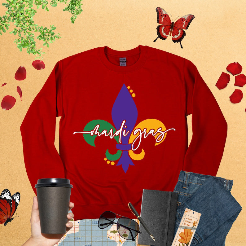 Fleur De Lis Mardi Gras Sweatshirt