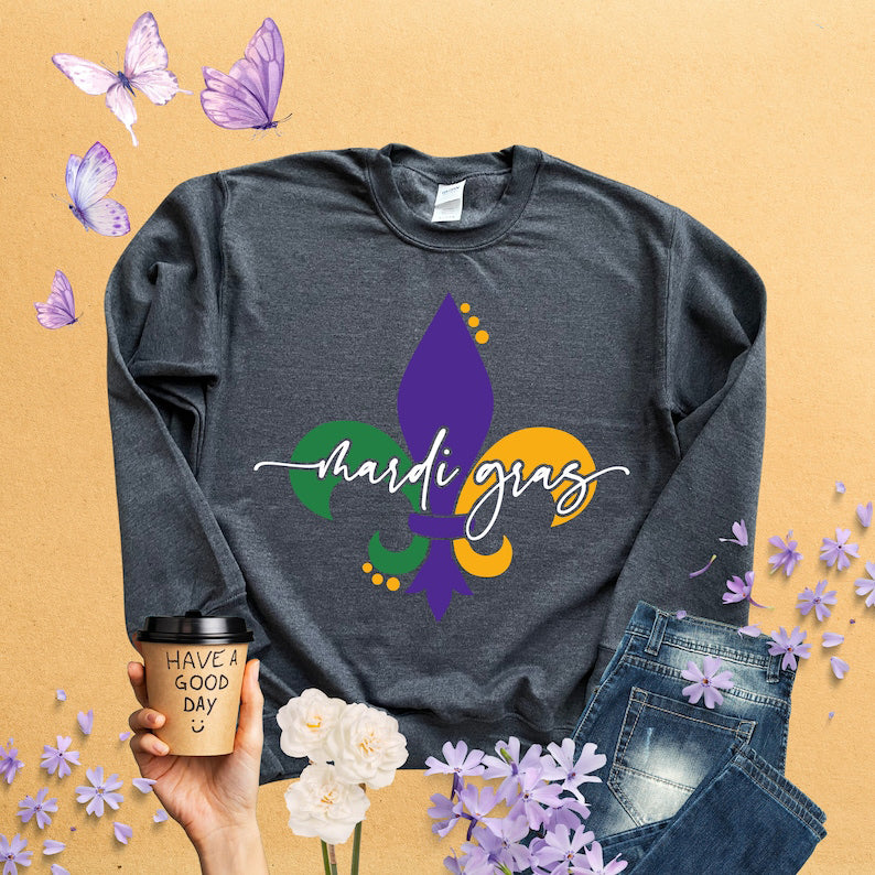 Fleur De Lis Mardi Gras Sweatshirt