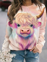 Cute Baby Highland Cow Print T-Shirt