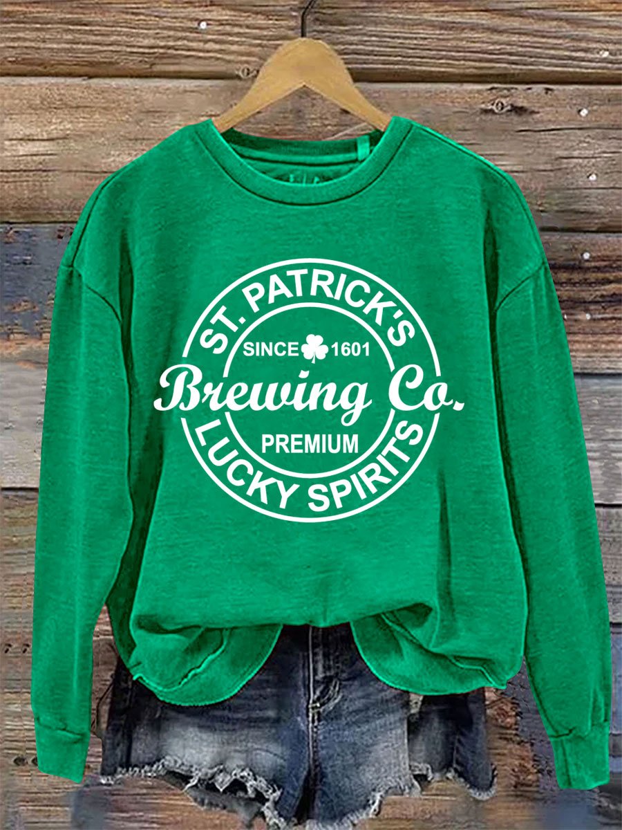 Eagerlys St. Patrick's Day Print Casual Sweatshirt