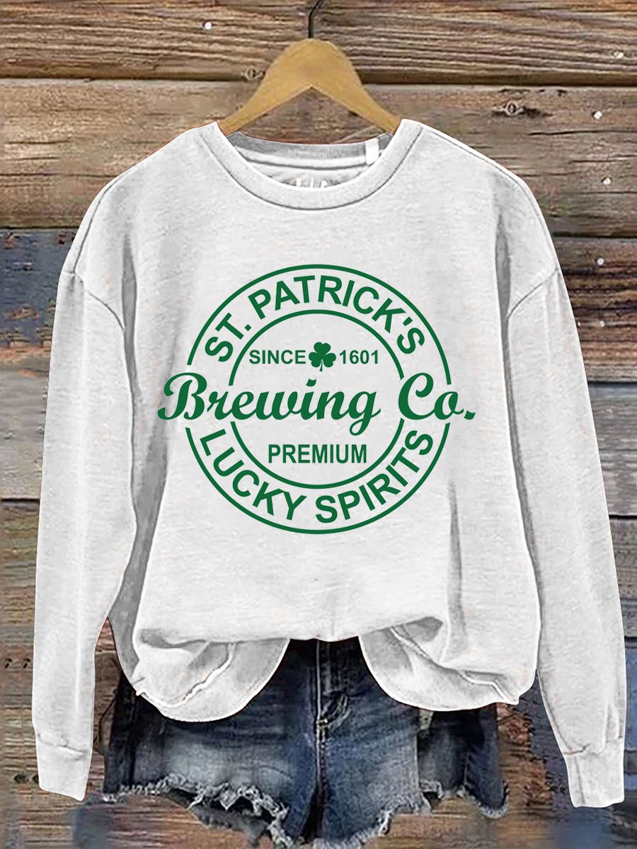 Eagerlys St. Patrick's Day Print Casual Sweatshirt