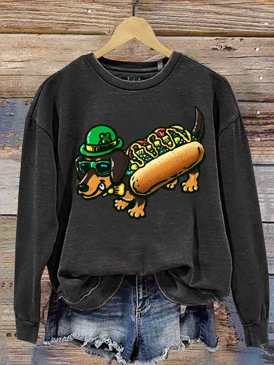 Eagerlys St Patricks Day Chicago Dog  Casual  Sweatshirt