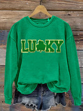 Eagerlys St. Patrick's Day Print Casual  Sweatshirt