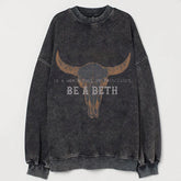 Vintage Boho Cow Skull  Sweatshirt