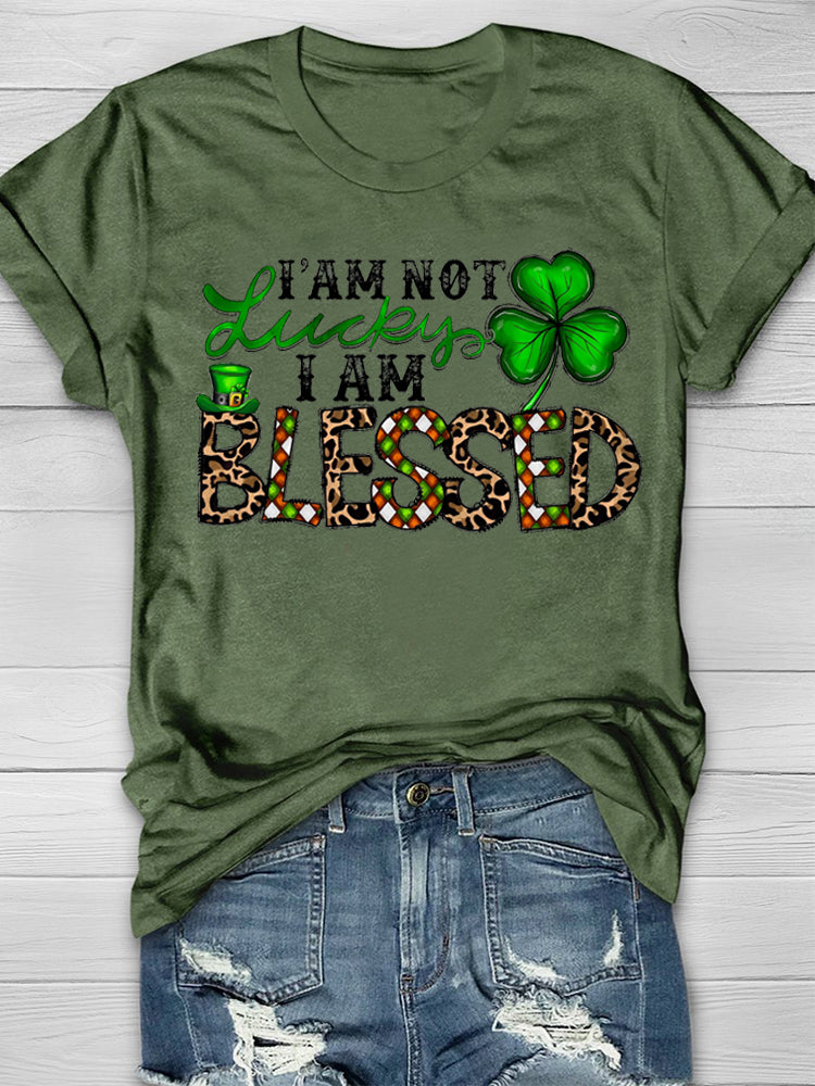 Eagerlys Eagerlys  I'm Not Lucky I Am Blessed  Short Sleeve T-Shirt