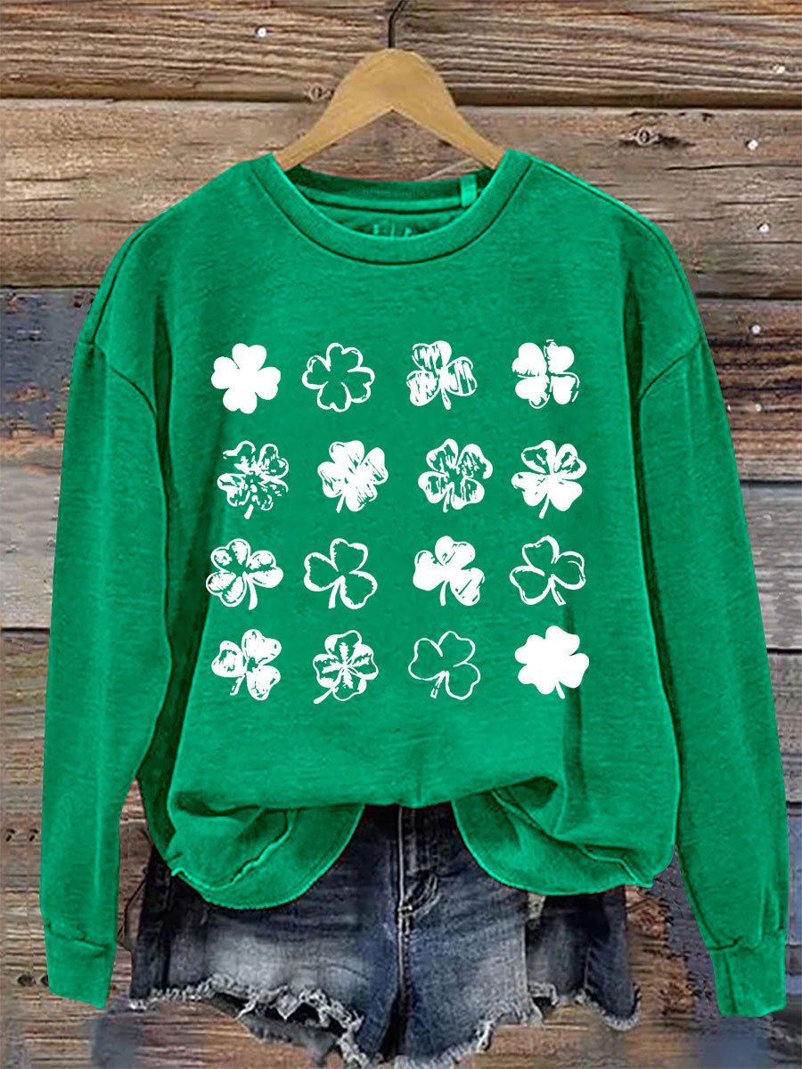 Eagerlys St. Patrick's Day Print Casual  Sweatshirt