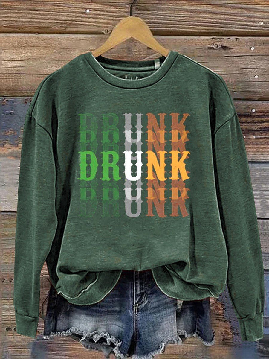 Eagerlys Drunk  Art Print St. Patrick's Day  Casual  Sweatshirt