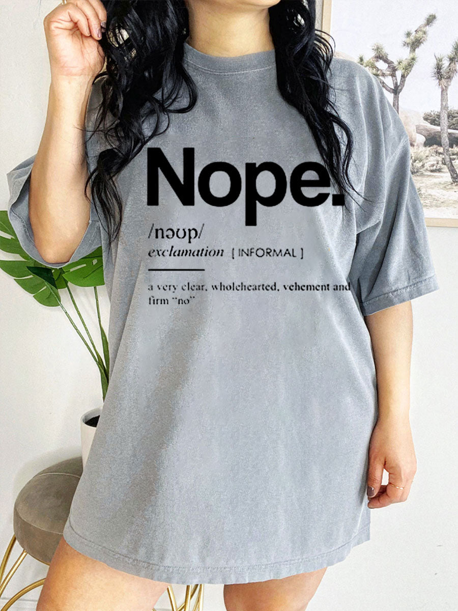 Vintage Funny Nope Graphic Tee