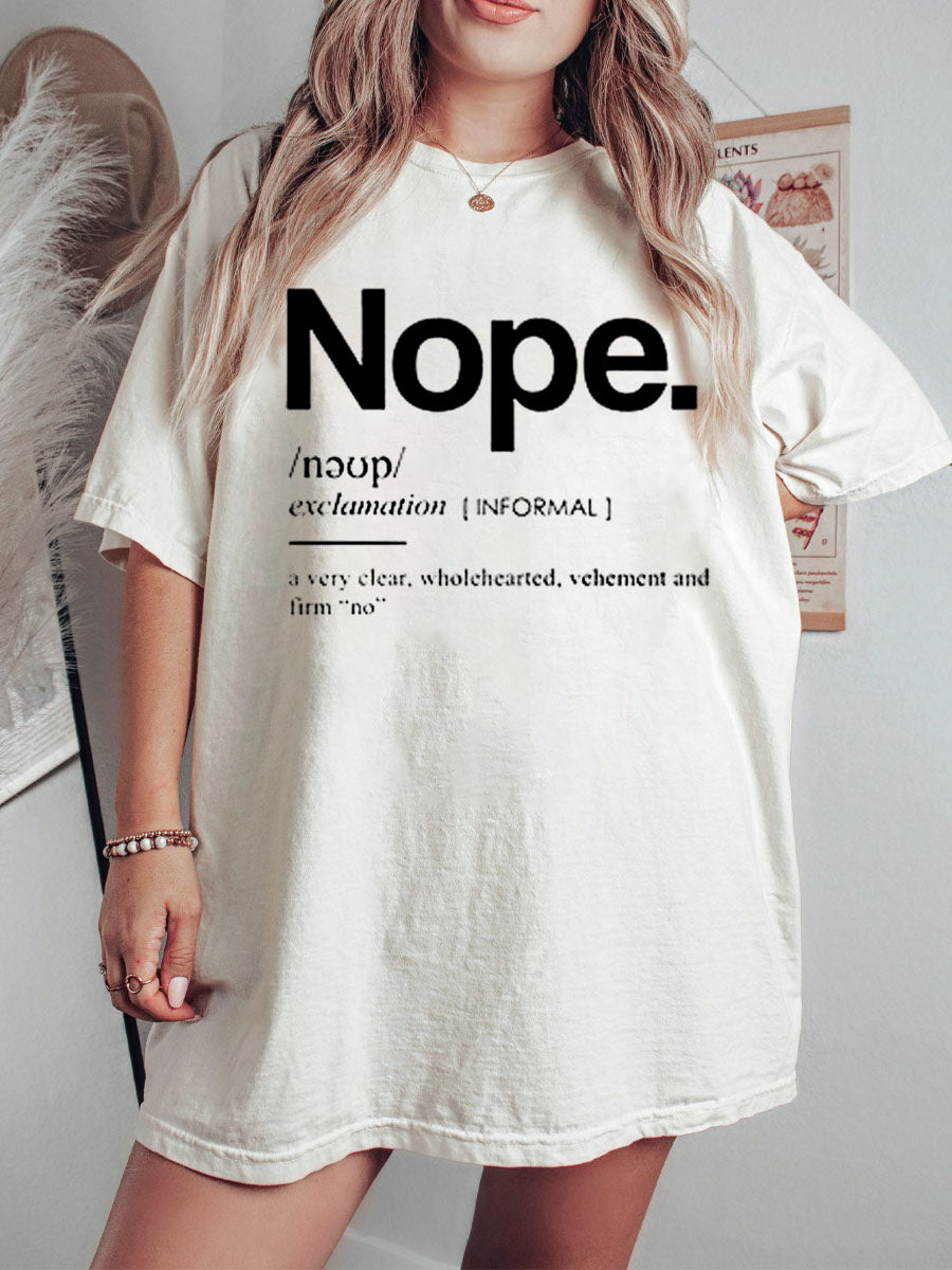 Vintage Funny Nope Graphic Tee