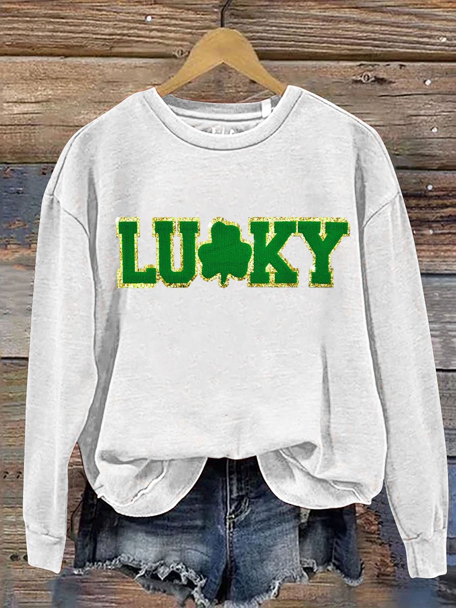 Eagerlys St. Patrick's Day Print Casual  Sweatshirt