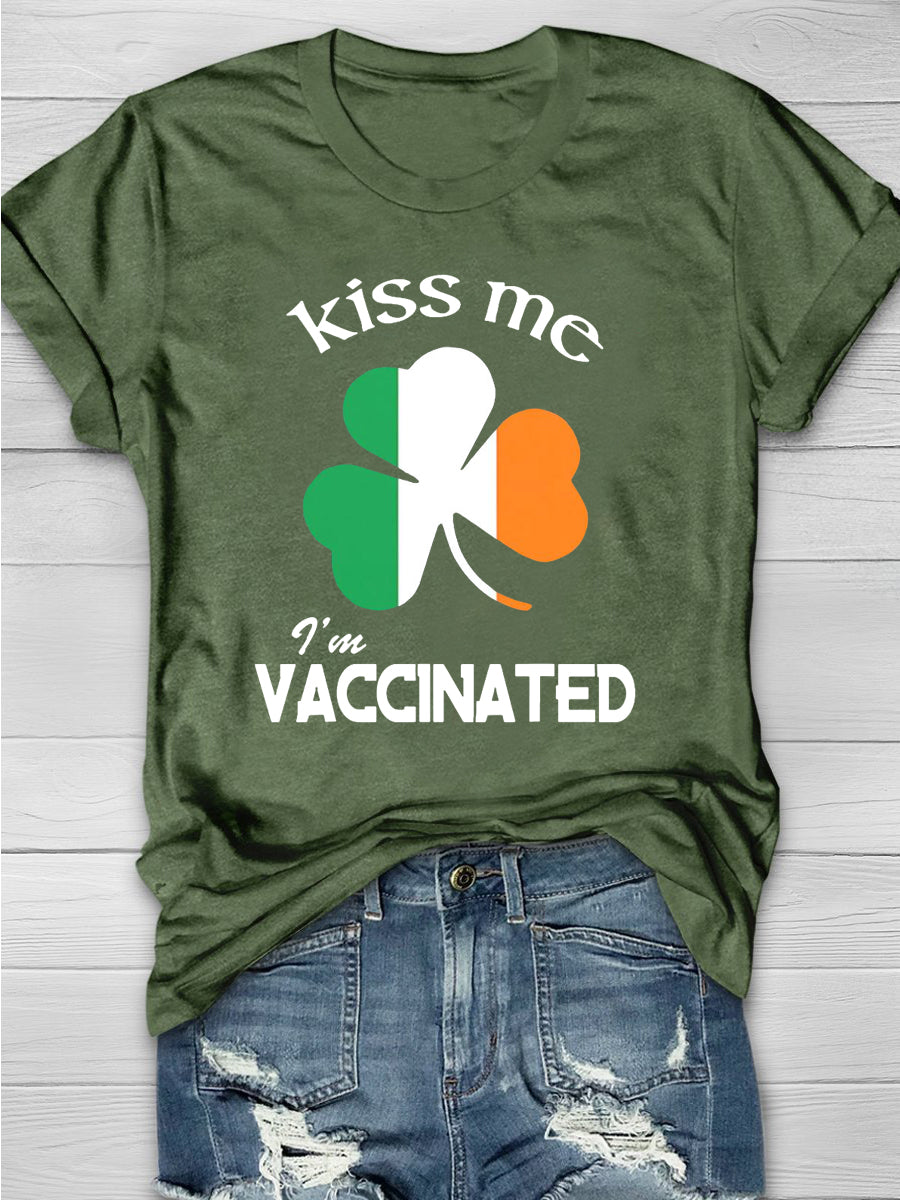 Eagerlys Kiss Me I'm Vaccinated Short Sleeve T-shirt