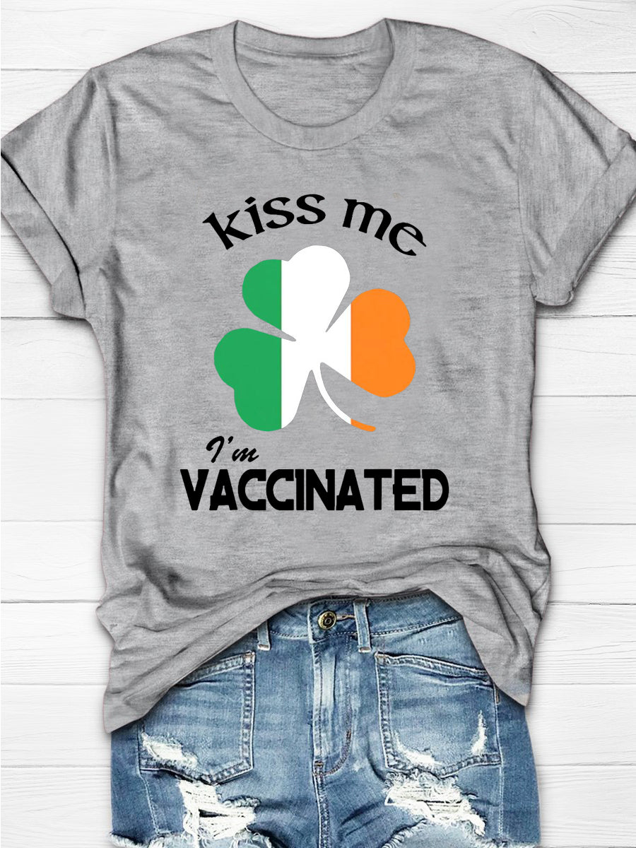 Eagerlys Kiss Me I'm Vaccinated Short Sleeve T-shirt
