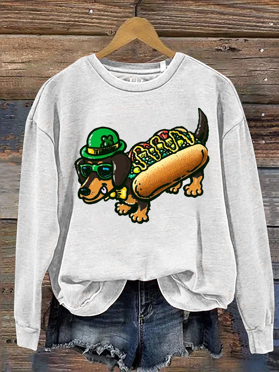 Eagerlys St Patricks Day Chicago Dog  Casual  Sweatshirt