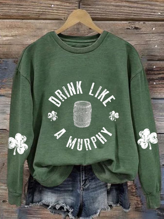 Eagerlys Women'S St Patrick's Day Printed Sweatshirt