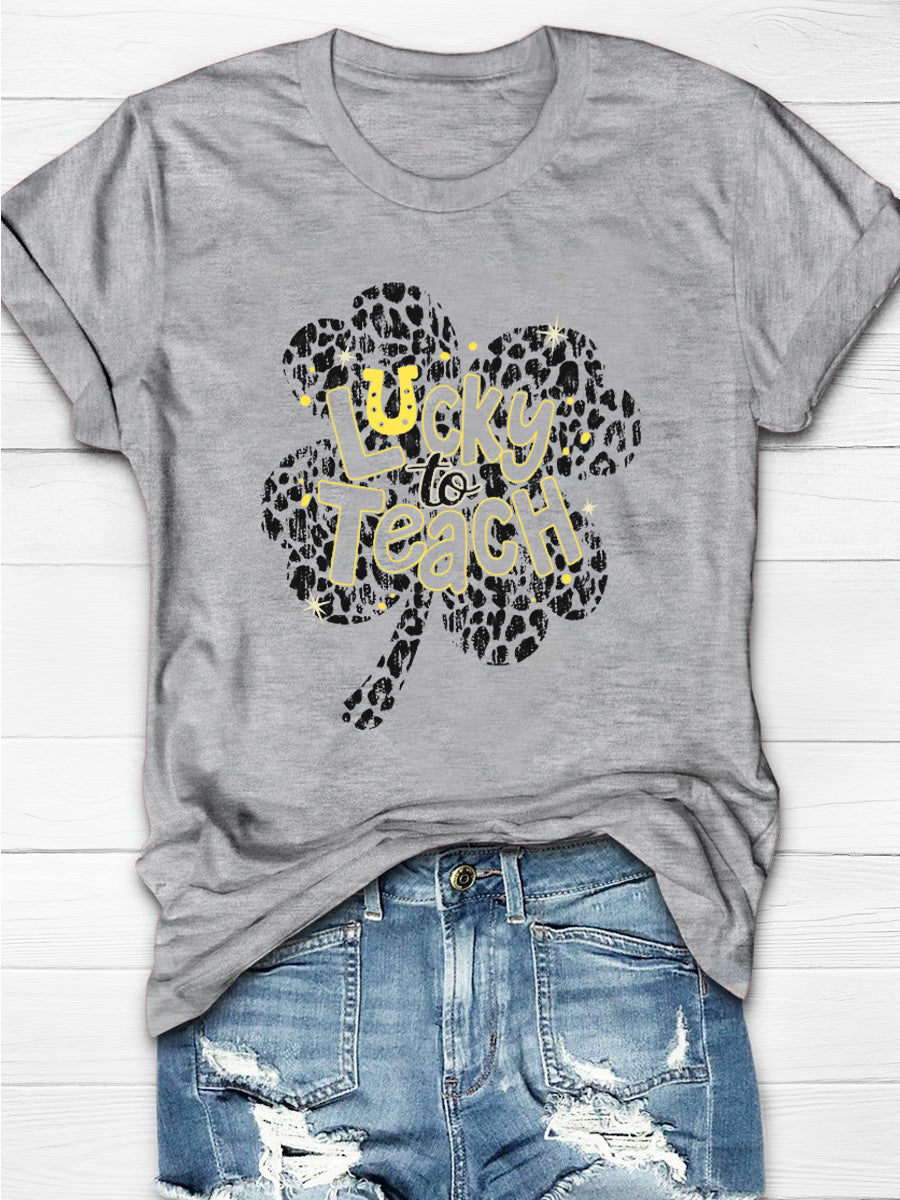 Eagerlys Eagerlys Lucky To Teach Short Sleeve T-shirt