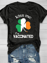 Eagerlys Kiss Me I'm Vaccinated Short Sleeve T-shirt