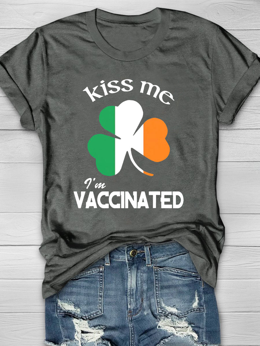 Eagerlys Kiss Me I'm Vaccinated Short Sleeve T-shirt