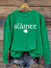 Eagerlys Slaince St. Patrick's Day Print Casual  Sweatshirt
