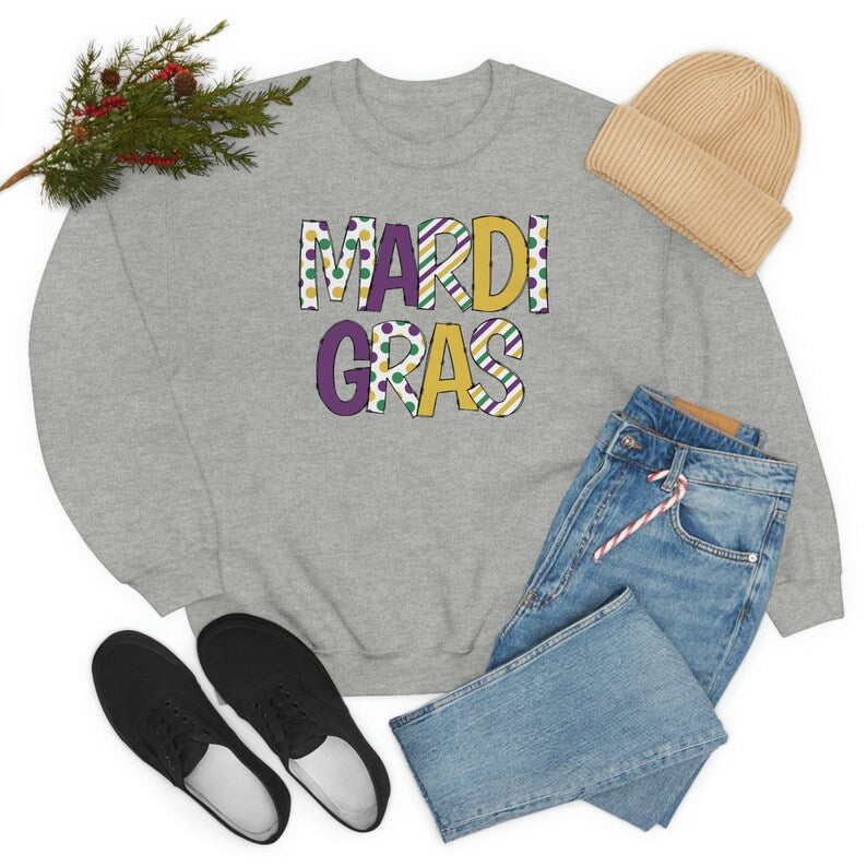 Boutique style Mardi Gras Sweatshirt