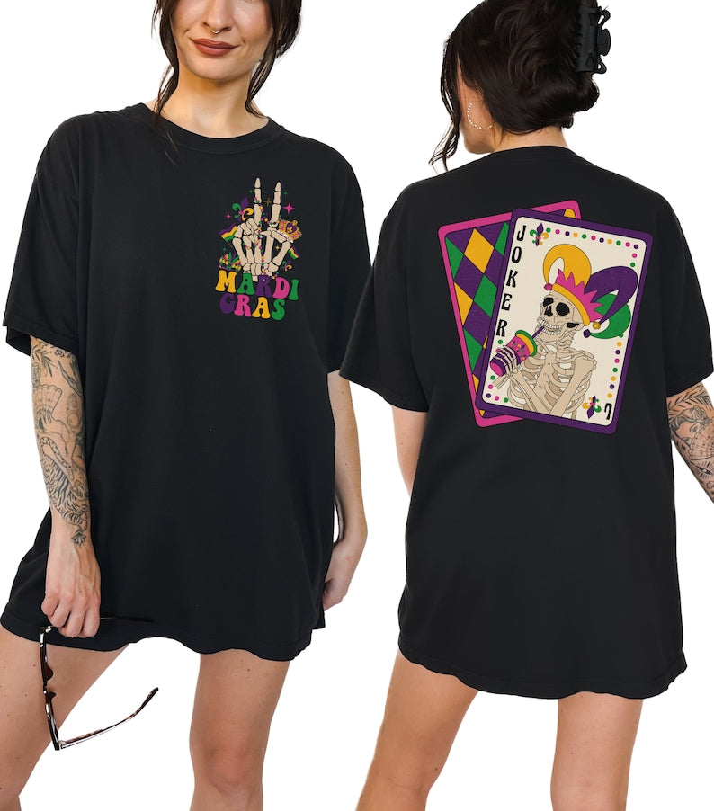 Skeleton Mardi Gras shirt
