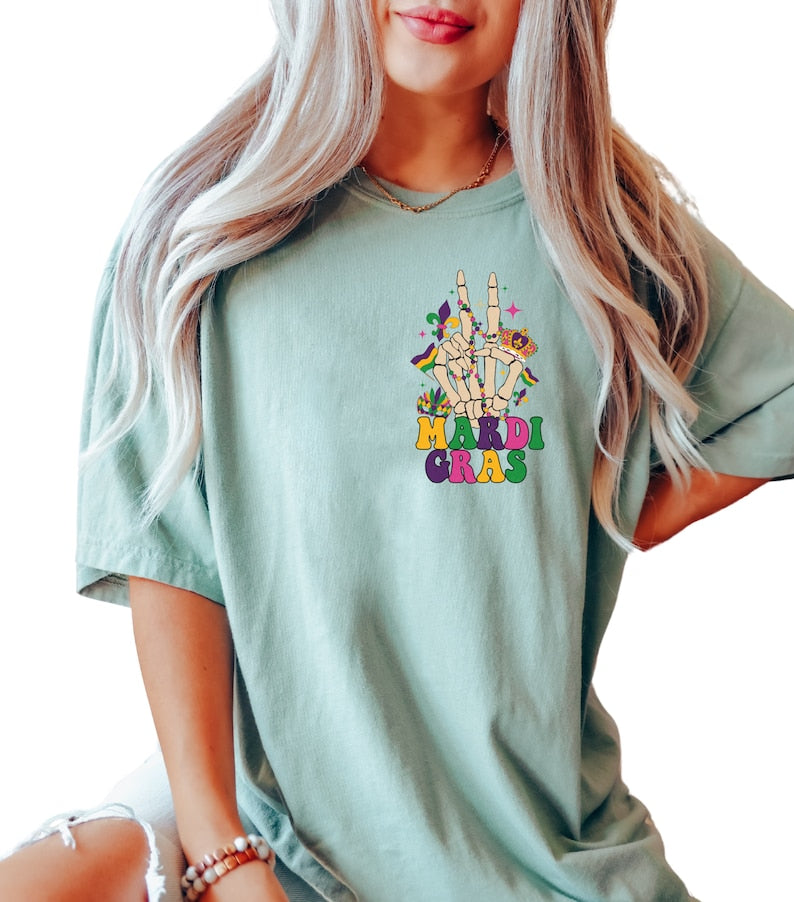 Skeleton Mardi Gras shirt