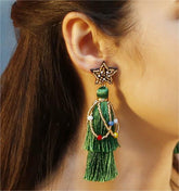 Tassel Christmas Earrings