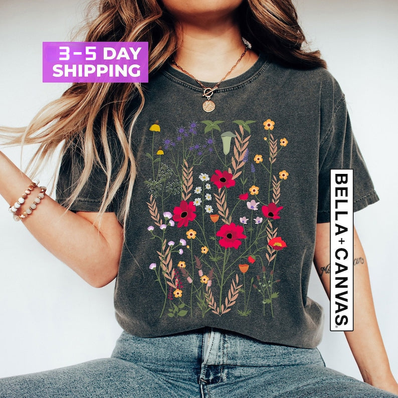 Flower Shirts Aesthetic Wild Flower Shirt