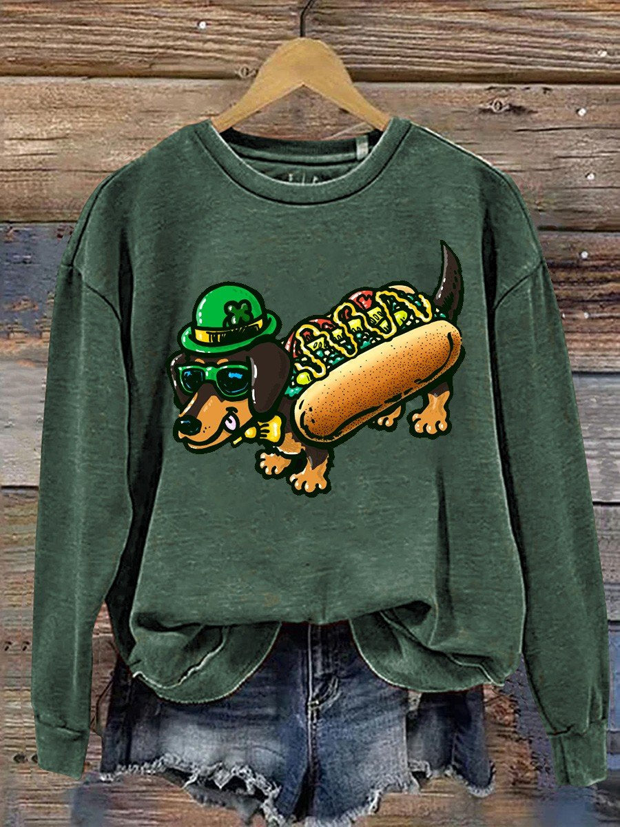 Eagerlys St Patricks Day Chicago Dog  Casual  Sweatshirt