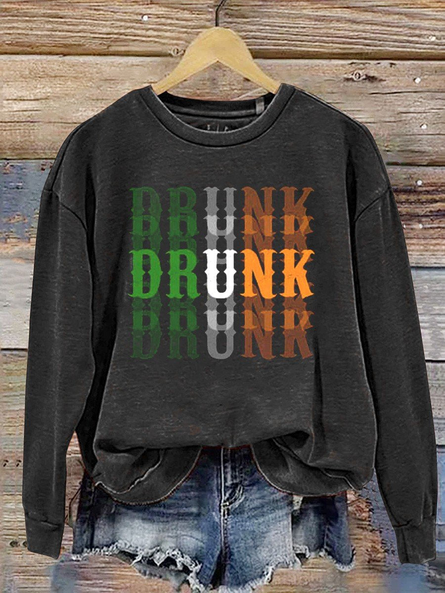 Eagerlys Drunk  Art Print St. Patrick's Day  Casual  Sweatshirt