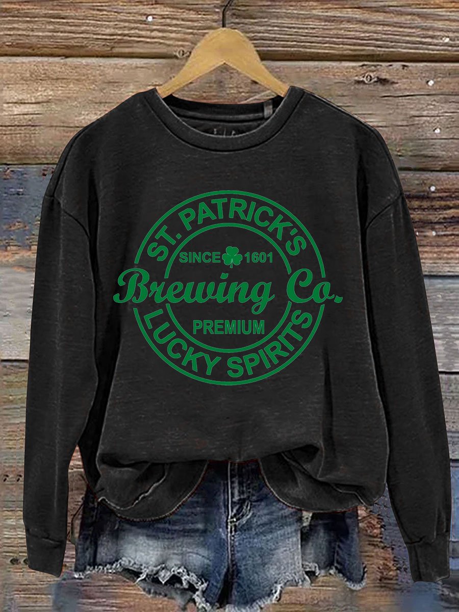 Eagerlys St. Patrick's Day Print Casual Sweatshirt