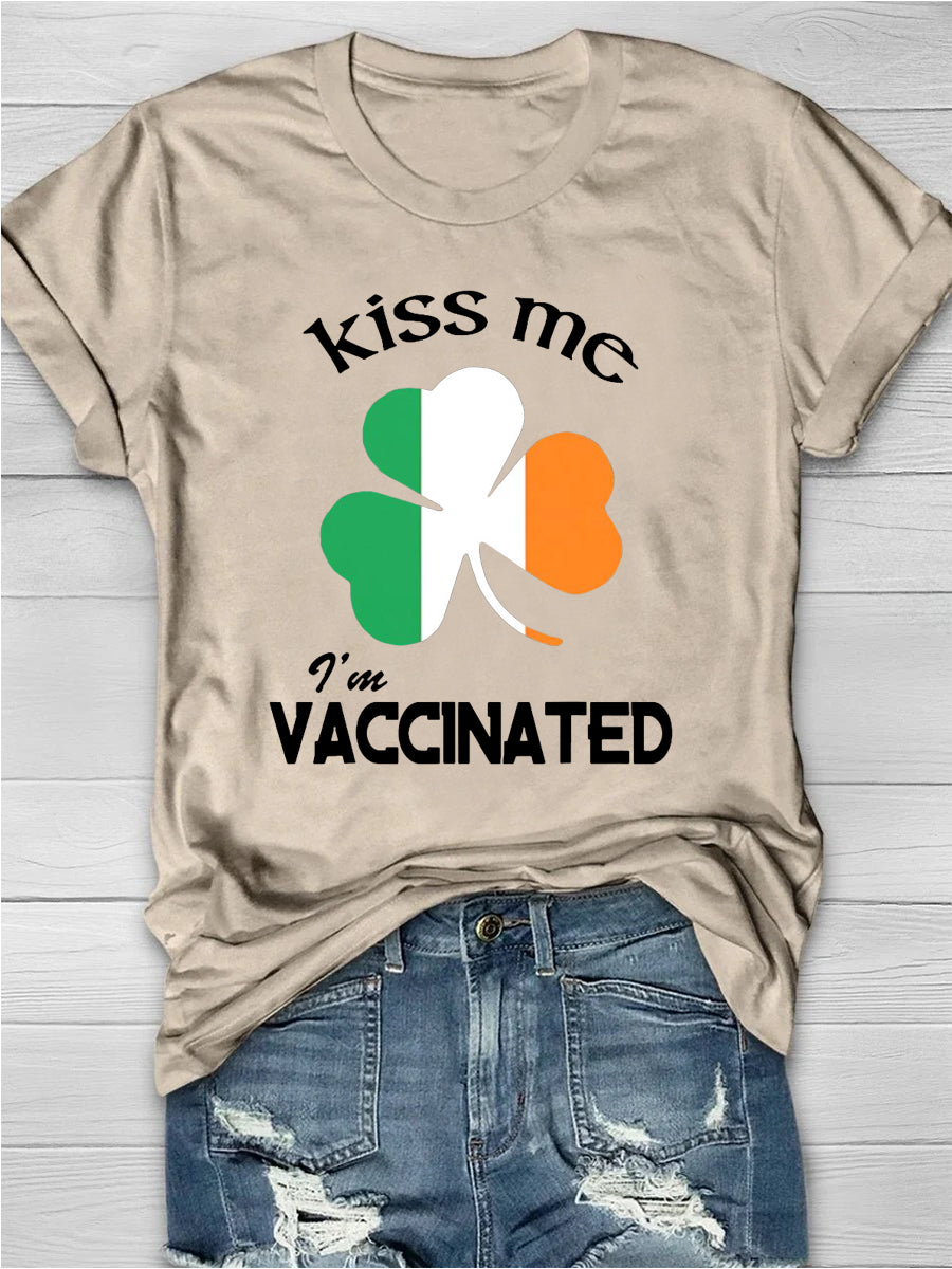 Eagerlys Kiss Me I'm Vaccinated Short Sleeve T-shirt