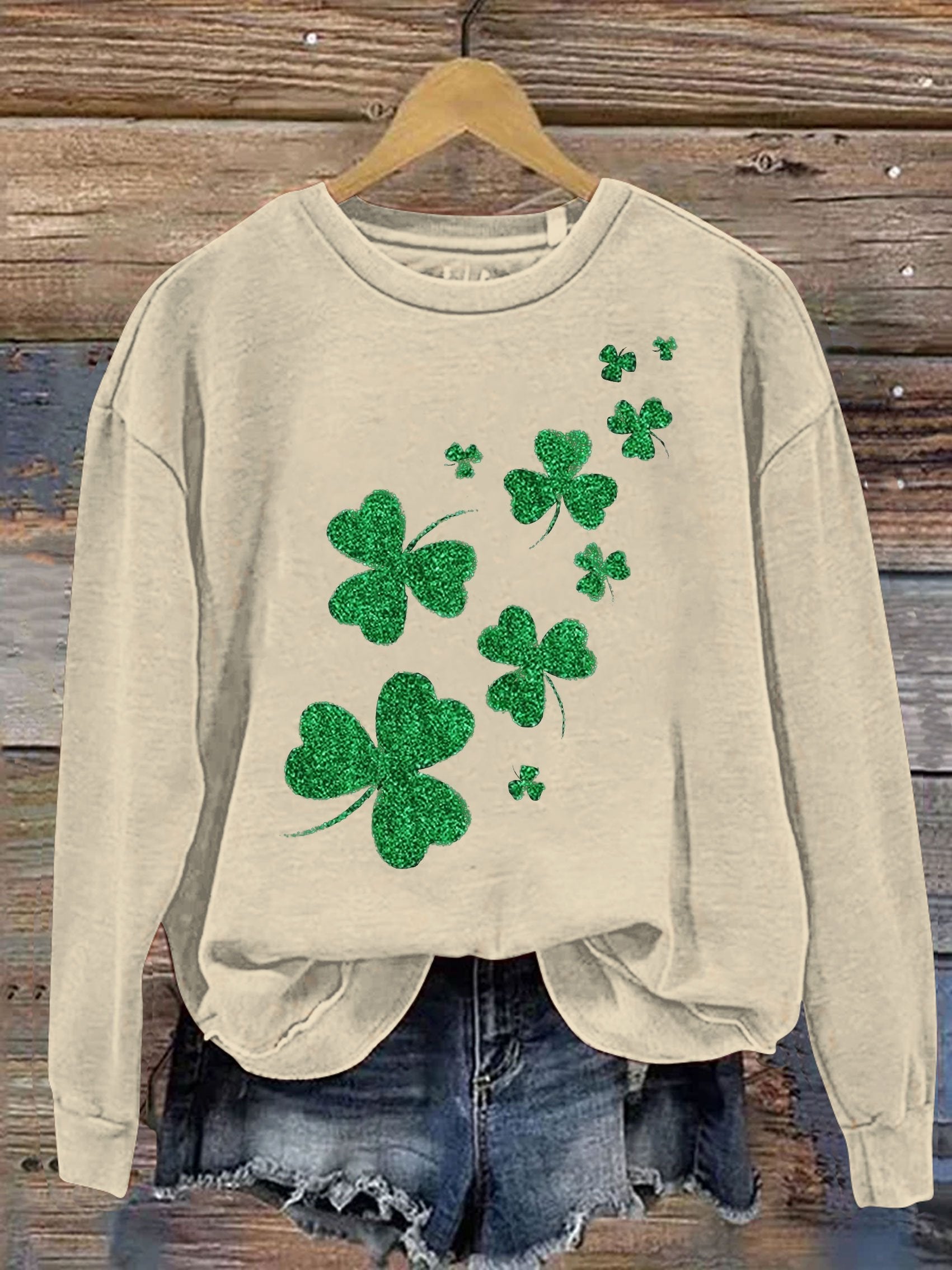 Eagerlys St. Patrick's Day Print Casual Sweatshirt