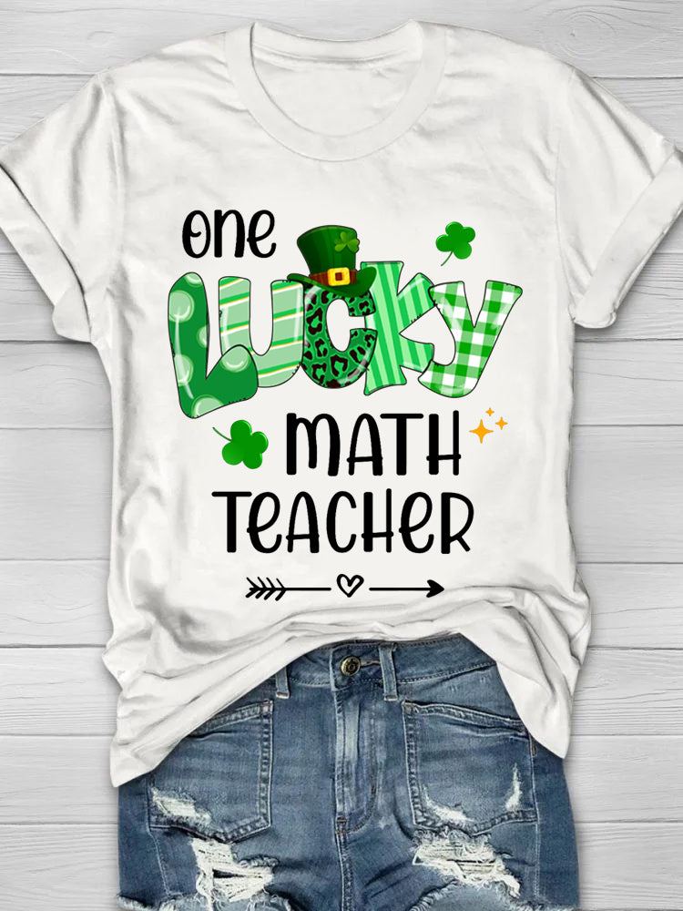 Eagerlys Patricks Day Math Teacher T-shirt-6